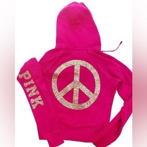 PINK BLING VINTAGE FULL-ZIP JACKET
